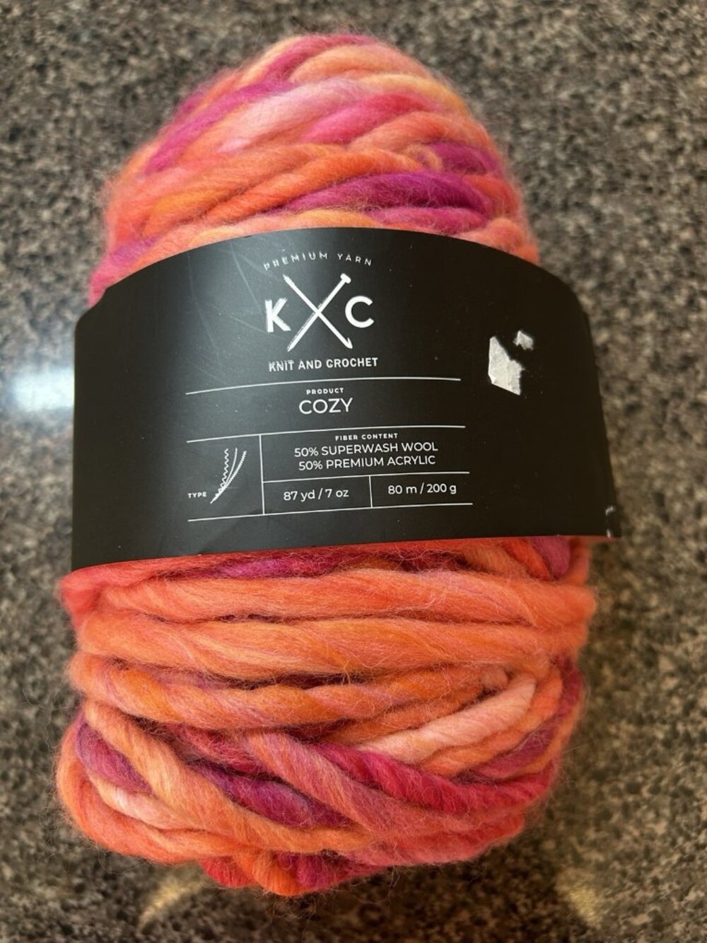 K+C Cozy Super Bulky Chunky Roving Yarn in Peacock Multicolor